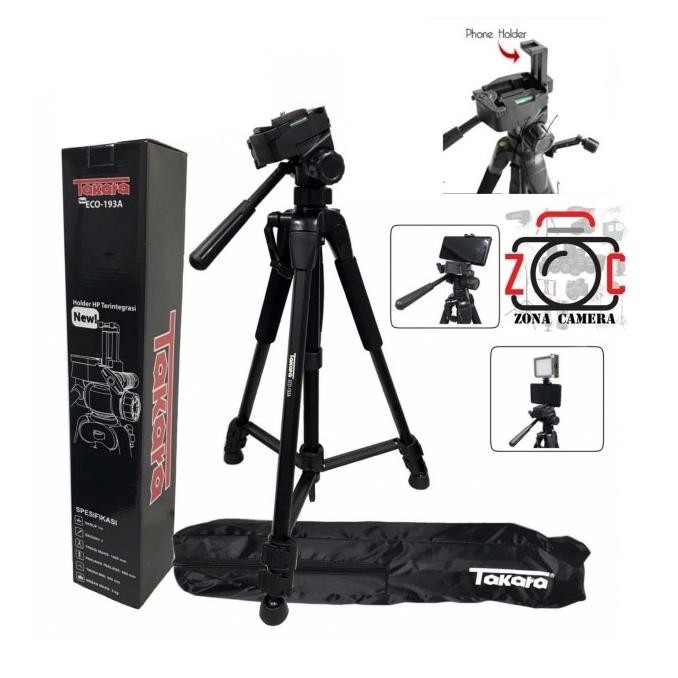 Tripod Takara 193A New Versi Video Tripot Vlog Smartphone Hp Youtube