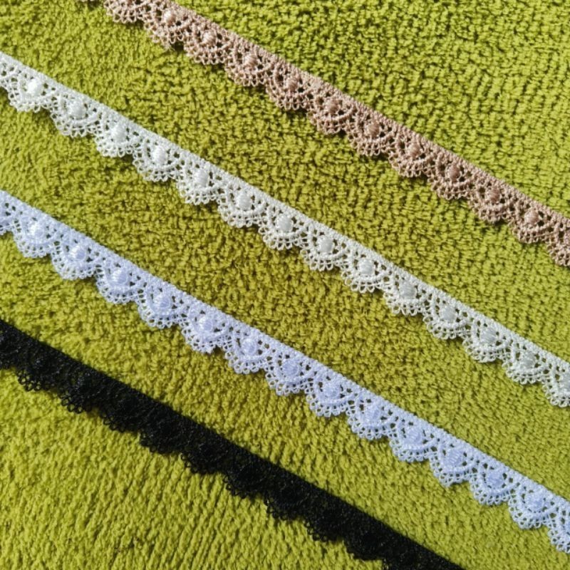 Renda giper lebar 1,5cm, renda gyper, renda prada, renda bordir (per roll 15 yard)