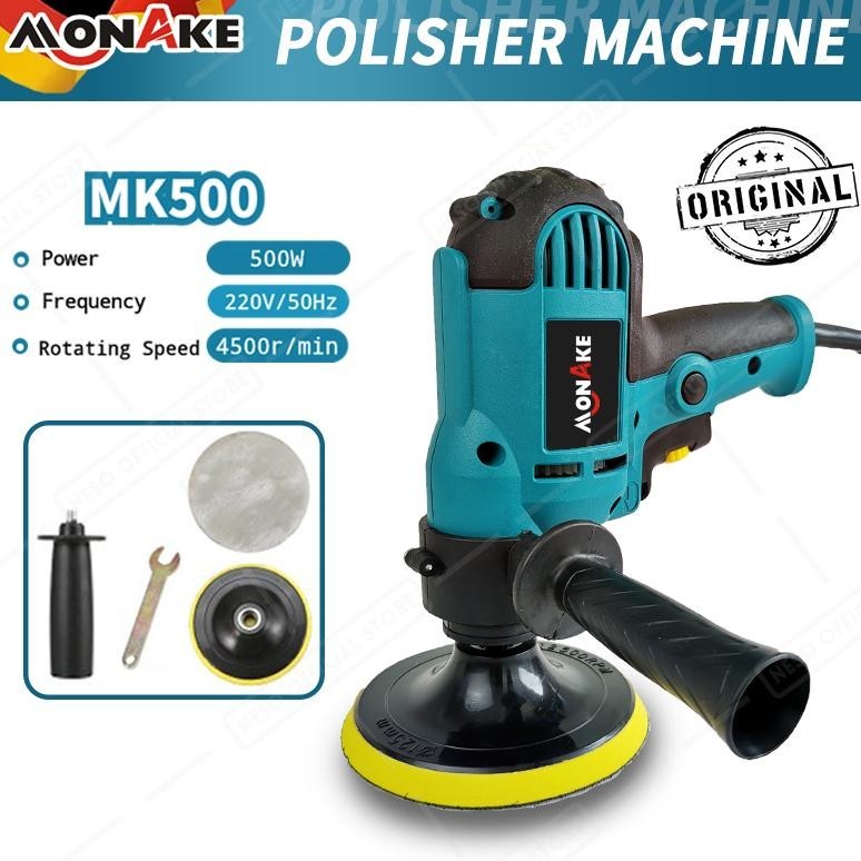 Monake Mesin Poles Mobil Polisher 5 Inch Alat Poles Cat Mobil Full Set Car Alat Disc Disk Kaca Motor