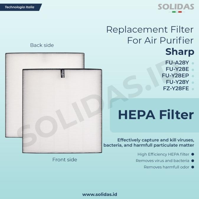 Replacement Filter Air Purifier Sharp Fu-A28Y / Hepa Filter