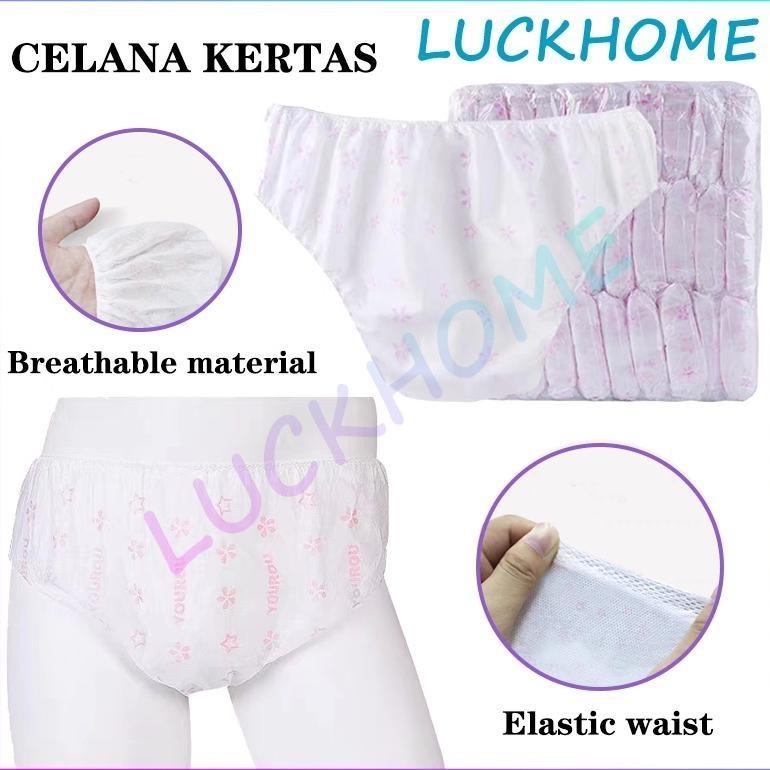 Disposable Travel Underwear CD Kertas Sekali Pakai Celana Dalam Sekali Pakai Wanita