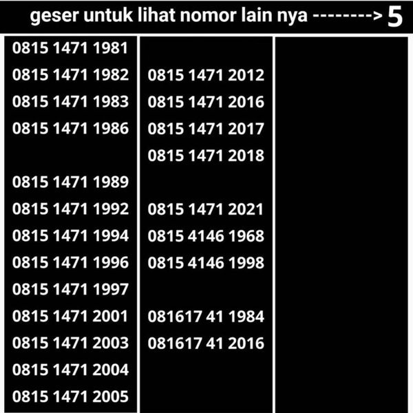 Nomer Cantik Seri Tahun Indosat Ooredoo Im3 4G Plus Kartu Perdana Rare Item