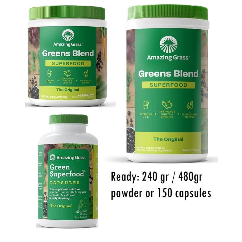 

Amazing Grass AmazingGrass Green Superfood The Original 8.5oz 240gr ___maxie