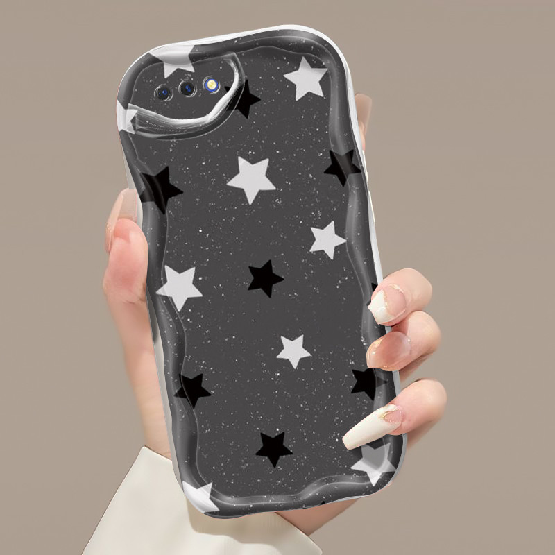 Casing Hp OPPO A5 A3s A12E Realme C1 Case HP pelindung ponsel  Casing gelombang tekstur Kesing pola 