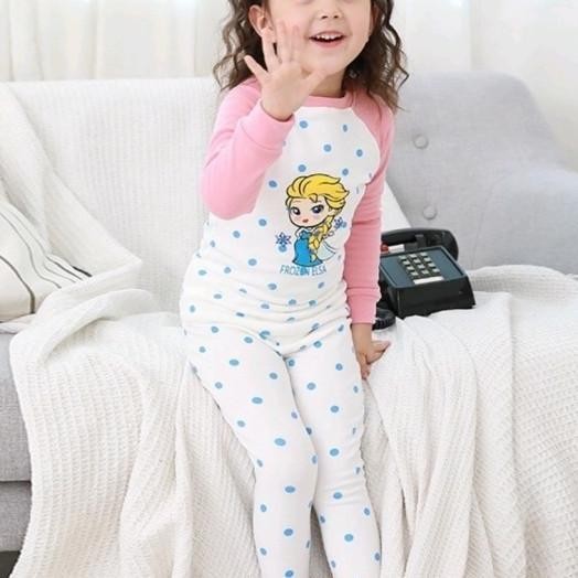 Baju Tidur Anak Elsa Frozen Piyama Anak Elsa Frozen Pyjamas Elsa
