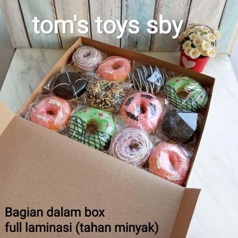 

BOX DUS KOTAK KEMASAN DONAT ISI 12 KRAFT PAPER 335 GSM FULL LAMINASI TAHAN MINYAK ( 1PACK ISI 20 BOX ) SHOPEE