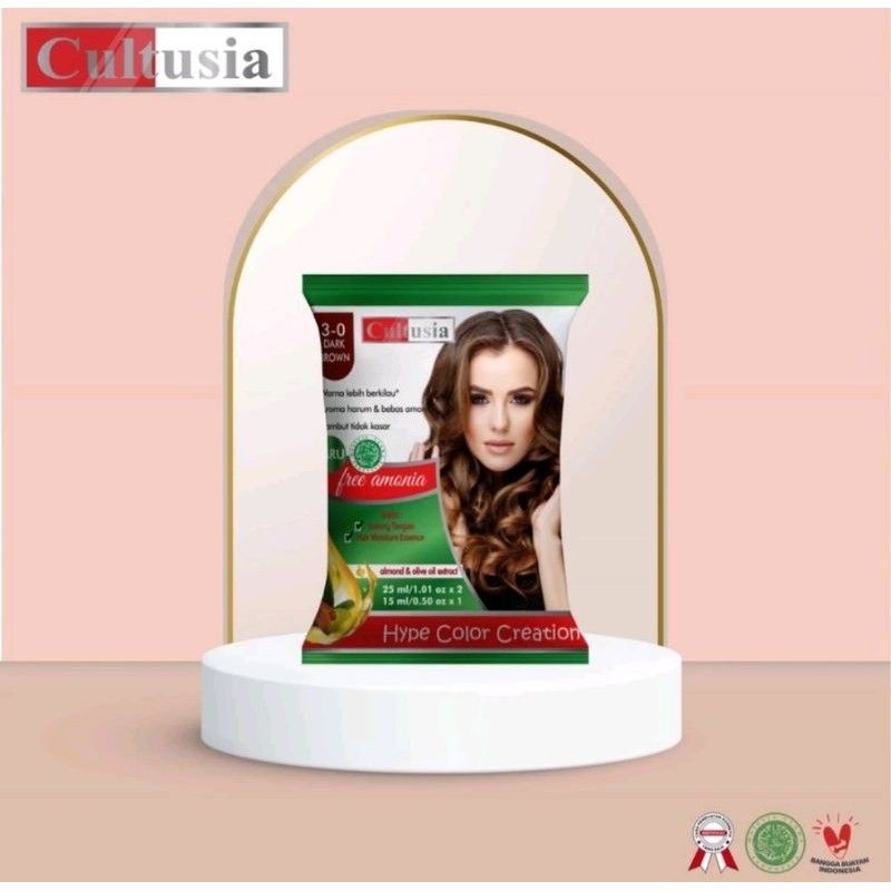 semir rambut coklat gelap 3.0 cultusia