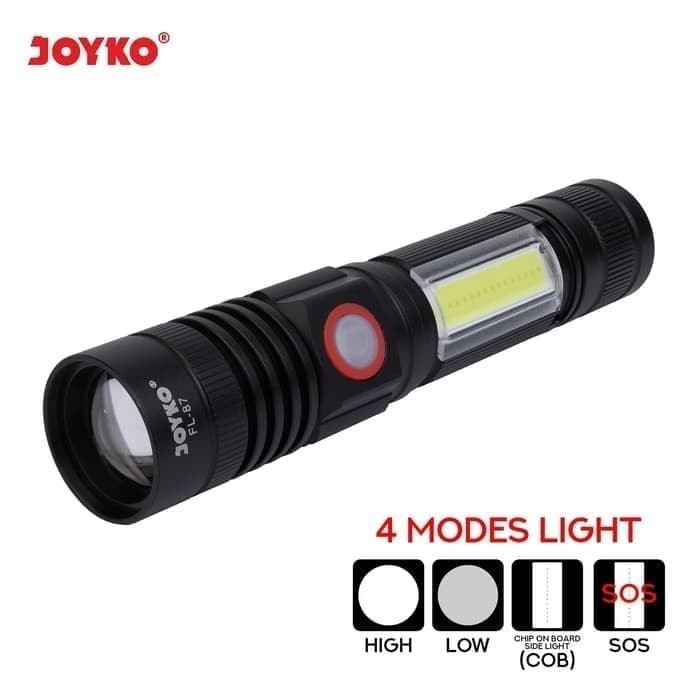 

Rechargeable Senter Led Fl87 / Flashlht Led Isi Ulang Joyko Fl 87