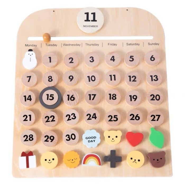

Diy Magnetic Wooden Calendar Peetual Calendar Kalendar Bahan Kayu
