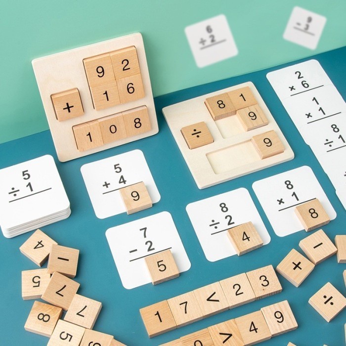 

Wooden Counting Plate - Math Board - Mainan Edukasi Anak