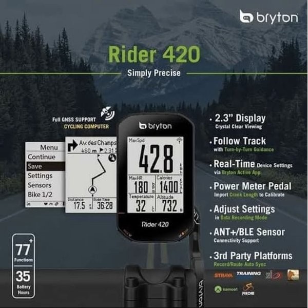 Bryton Rider 420 Bundling Sensor Hrm Dan Cadence Bryton