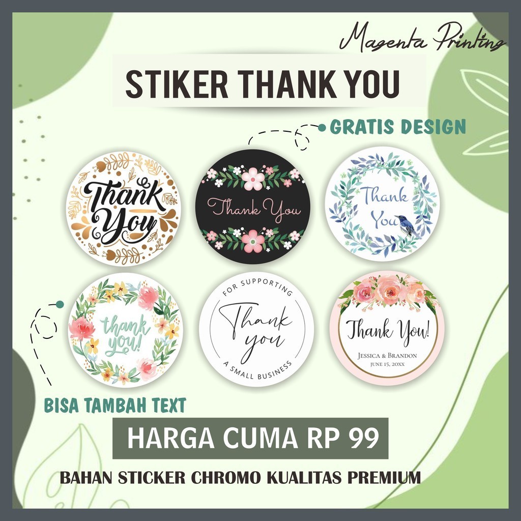 

STIKER THANK YOU PRODUK/ STIKER THANK YOU WEDDING, STIKER THANK YOU KEMASAN