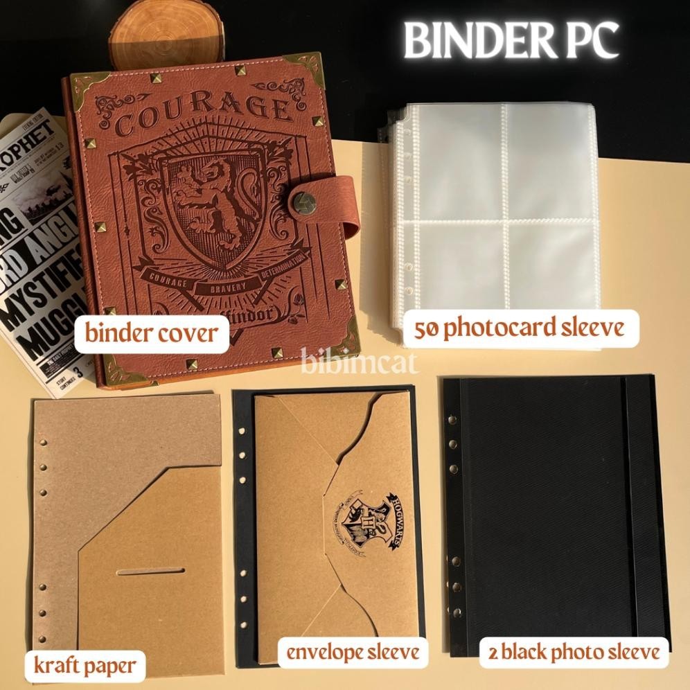 

ORIGINAL (A5 Size) Binder Journal Set Hogwarts House Version / Agenda Notebook PC Photocard TY69