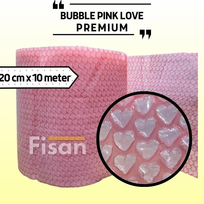 

Ow42 PREMIUM Bubble Wrap Love Pink 20 cm x 10 Meter Premium