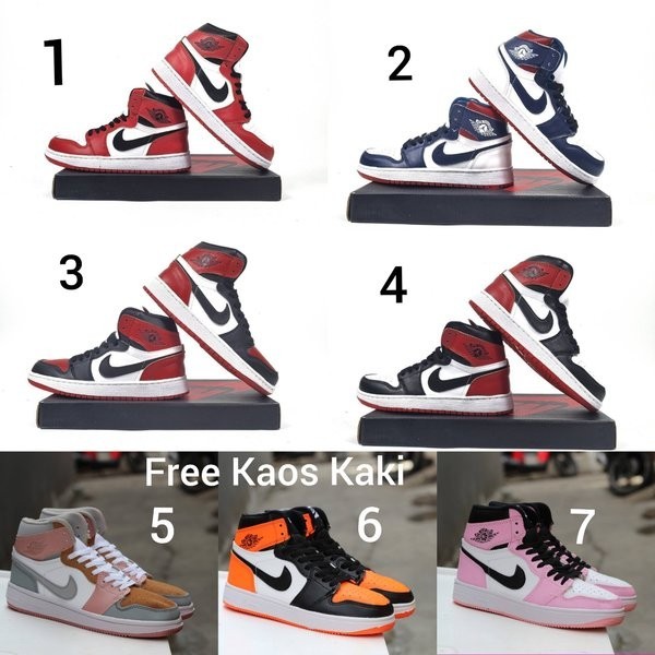 NIKE JORDAN HIGH SIZE 36 - 40 SEPATU OLAHRAGA WANITA KUNING MERAH ORANGE