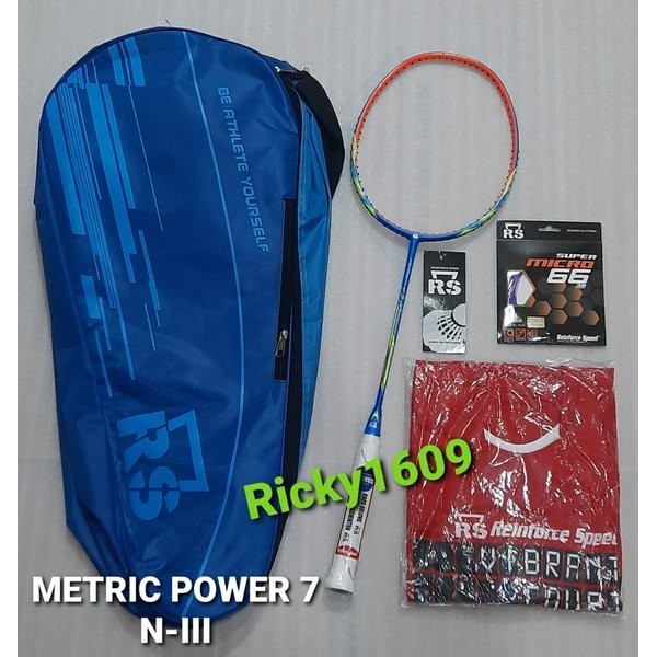 RAKET BADMINTON RS METRIC POWER 7 N-III - NANO CARBON TEHNOLOGY - ORIGINAL REINFORCE SPEED