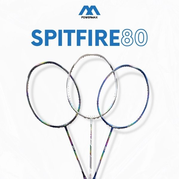 RAKET BADMINTON POWERMAX SPITFIRE 80 POWER MAX 78GR/6U WAVE FRAME ORI