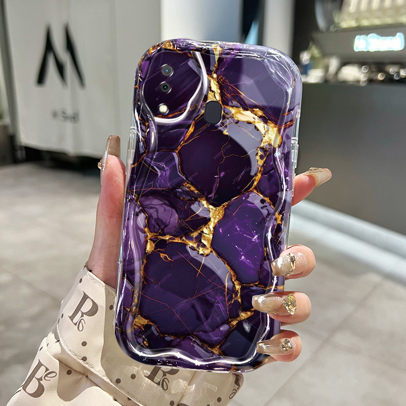 Casing Hp Samsung Galaxy A30 A20 M10s A31 A32 Case pelindung HP pola rusak Kesing tekstur lembut ber