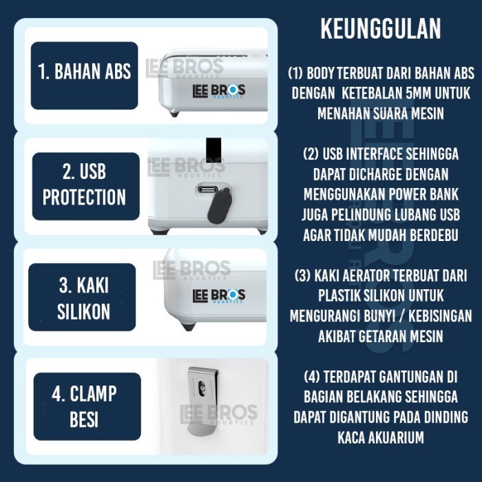 Silent Aerator Pump Ac Dc / Chargeable Aerator Air Pump Apld-20