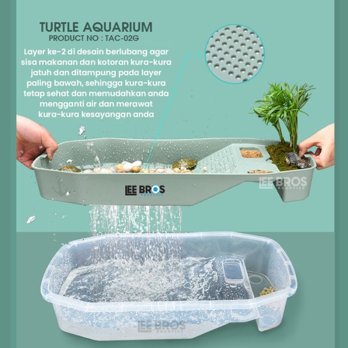 Aquarium Kura Kura Complete Filter / Turtle Aquarium / Kandang Kura