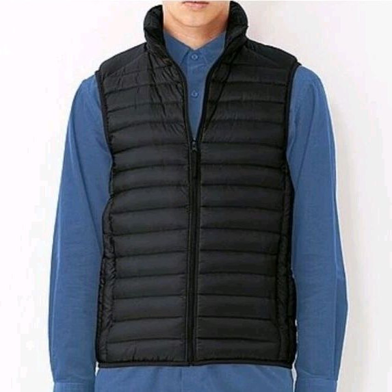 ROMPI VEST KOLEKSI UNIQLO BULU ANGSA BULANG GEMUK MONTOK MEN'S ULTRA LIGHT DOWN ULD RAB WITH ZIPPER 