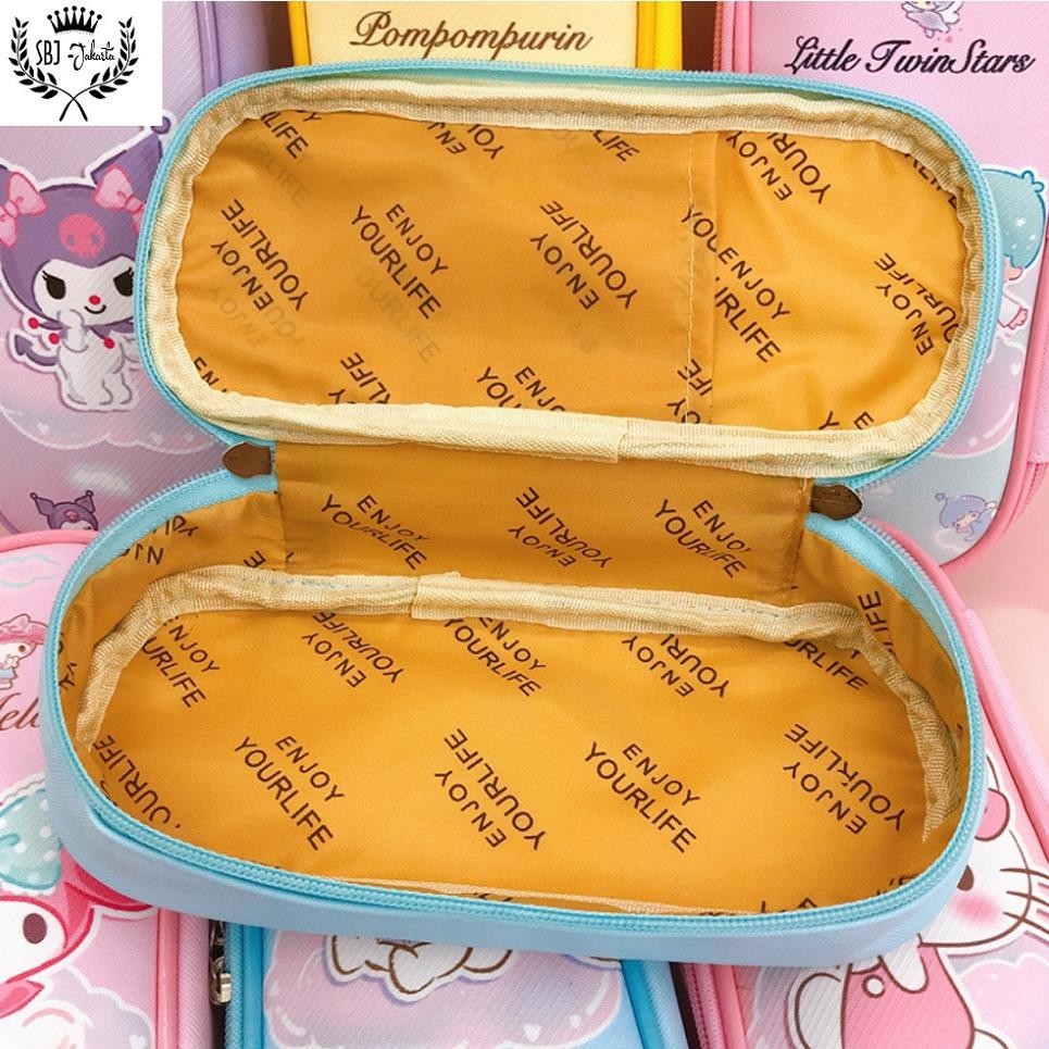 

SPECIAL Tempat Pensil Kotak Pensil karakter Sanrio kuromi melody cinnamoroll bahan TPU leather waterproof vf-52
