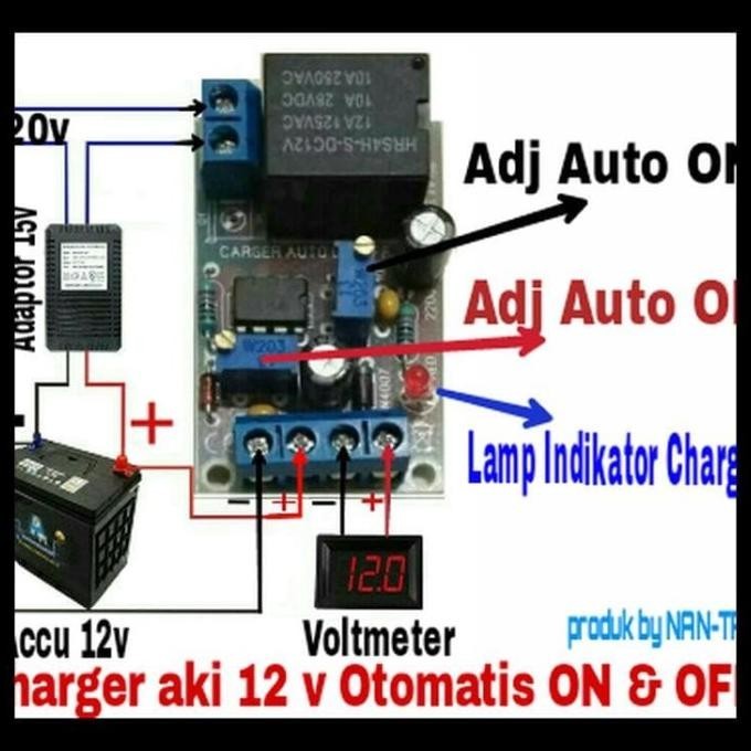 Promo Murah Modul Kit Charger Accu / Cas Aki 12V Otomatis Up To 150A