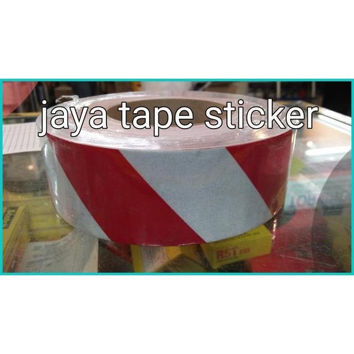 3M scotlet reflective 610 2"-stiker police line-scothlite merah putih