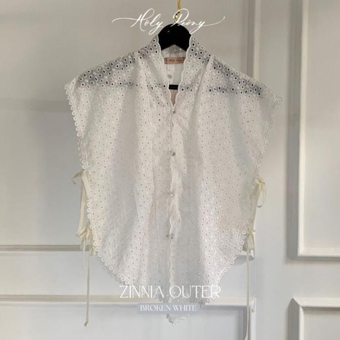 Holy Peony Zinnia Outer Vest Brokat Lace Wanita Tanpa Lengan New Vionawara
