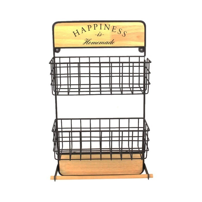 Informa - Rak Dapur - Rowen 2 Tier Hanging Kitchen Rack Brown