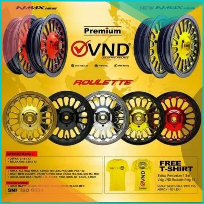 VELG RACING VND RING 12 ROULETTE MIO SPORTY DAN MIO SOUL LAMA 19F3B202