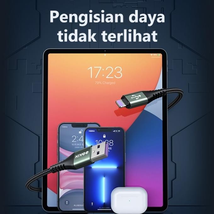 Terbaru Kivee Kabel Data Apple Iphone Lightning Usb-Lightning 2.4A