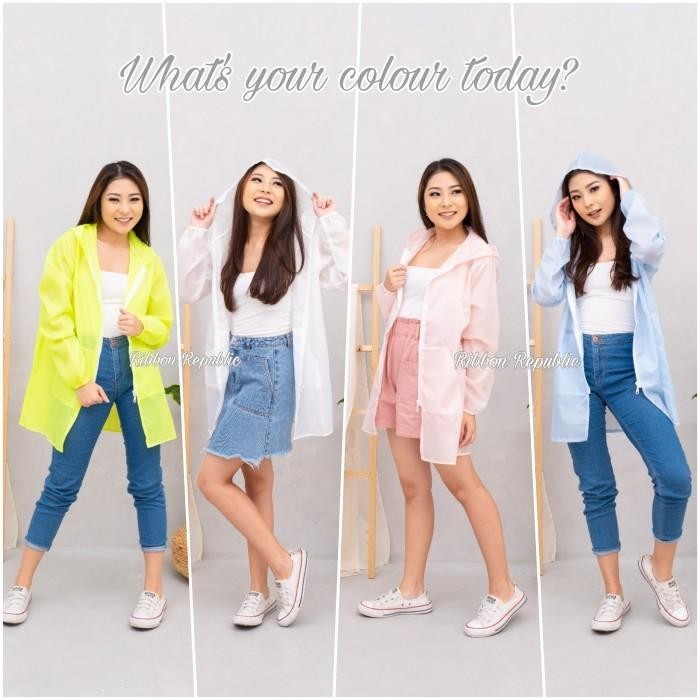 BISA COD - JAKET WANITA LONG COAT PARASUT SEMI TRANSPARAN WOMAN CASUAL JACKET