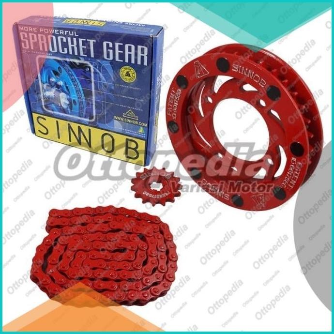 Gear - Ger - Gir Set Rantai Motor Sinnob Colour Chain Jupiter Z Burhan