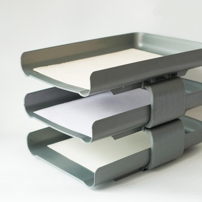 

Bos Execuitive Tray 3 Susun/ Rak/ Meja/ Laci/ Dokument/ Kertas/ File