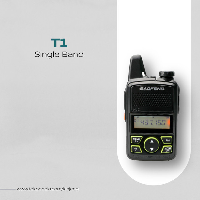 RADIO HT HANDY TALKY BAOFENG T1 BF T1 MINI / WALKIE TALKIE BF-T1 UHF