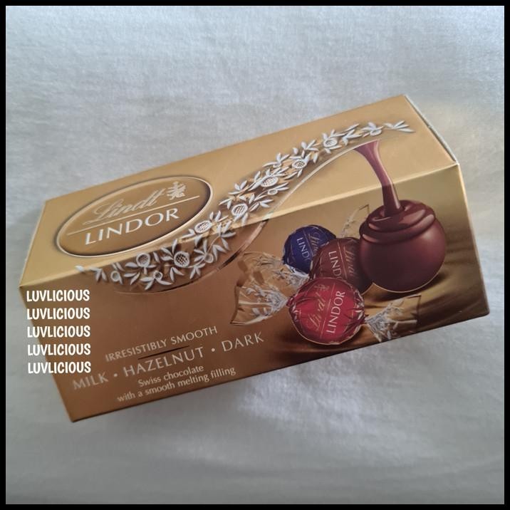 

Lindt Lindor Milk Hazelnut Dark Chocolate Coklat Cokelat 3-In-1 Packs