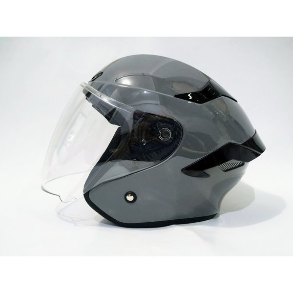 HELM ARL TT COURSE GREY GORILLA GLOSSY HALF FACE SNI.
