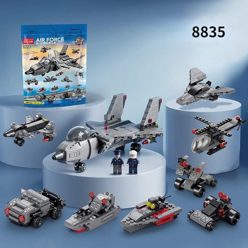 LELE BROTHER Mainan Pesawat Jet Tempur Lego 510 Blocks - 8835