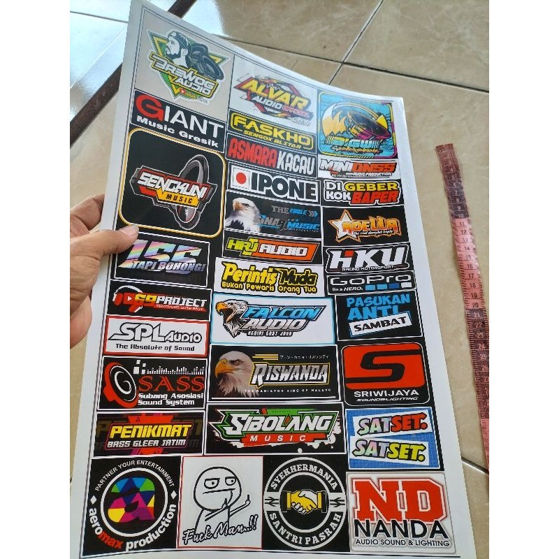 

Stiker Sound | Stiker 1 Lembar | Stiker Pack Ukuran 31cmx47cm