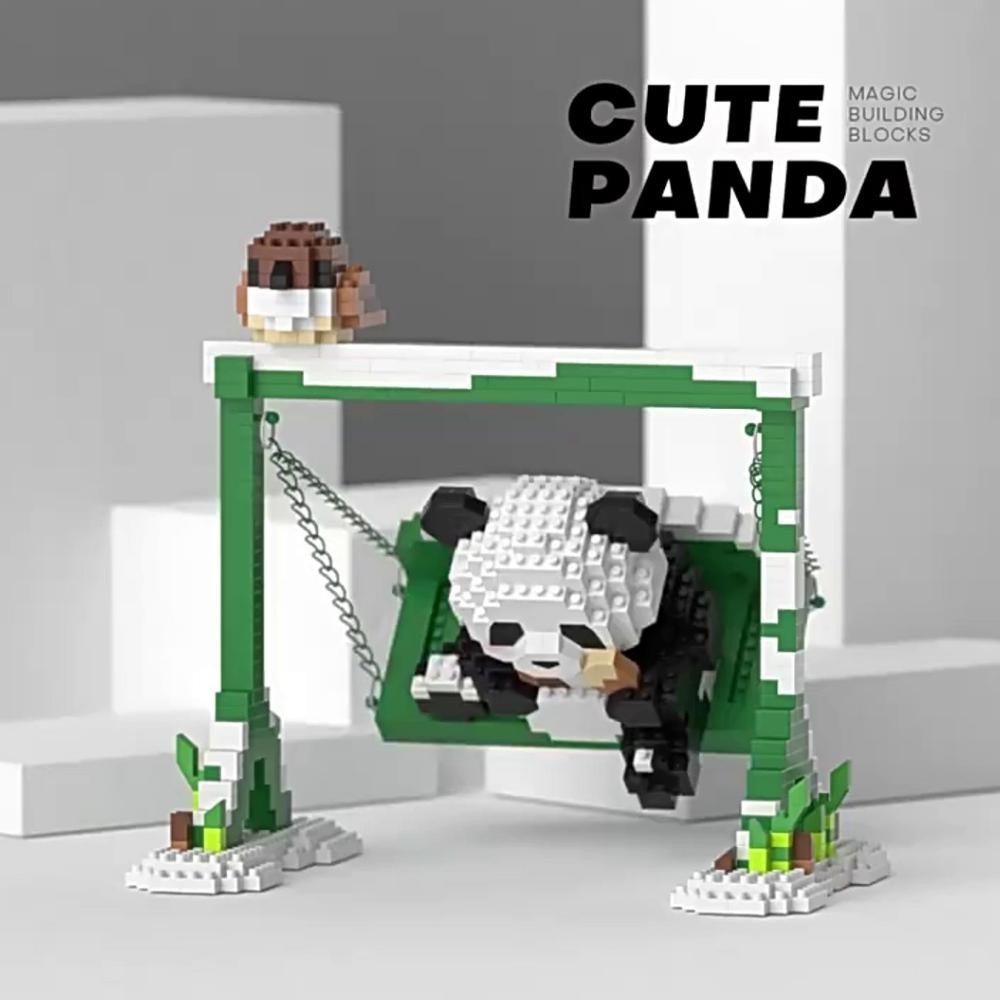 Get New Mainan Anak Perempuan Brick Panda 3D Puzzle Block Susun Edukasi Mainan Mainan Anak Anak 6/7/