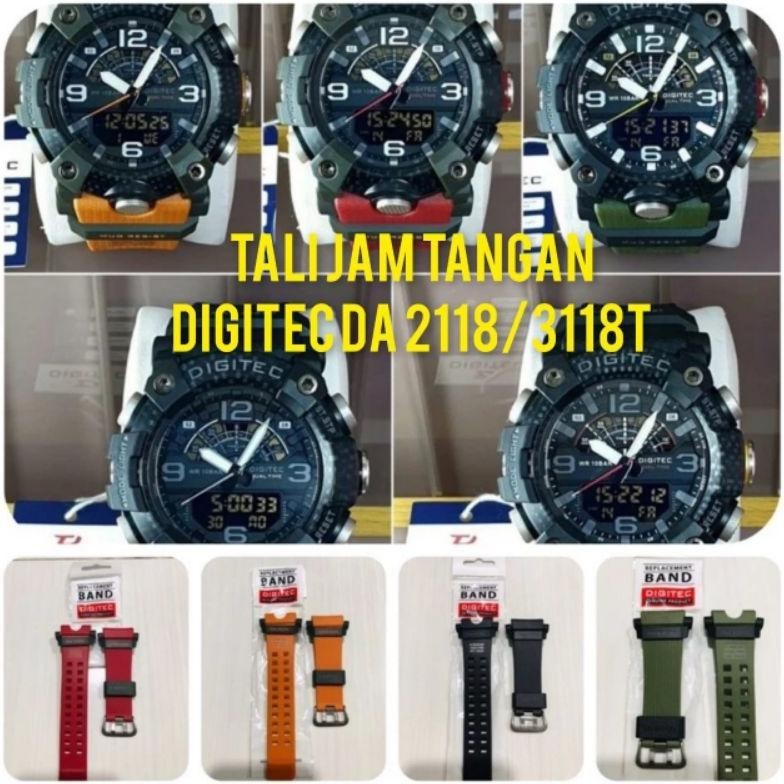 Tali jam tangan karet Digitec DA 2118T/DA 3118T Original Telaris