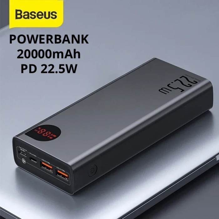 Promo Baseus Adaman Powerbank 20000Mah 22.5W Metal Digital Display .