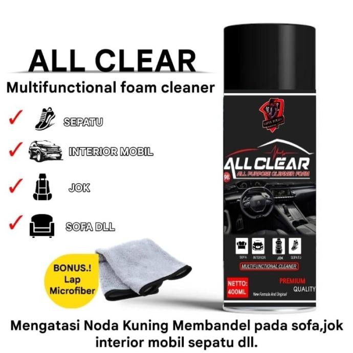 ALL CLEANER INTERIOR MOBIL FOAM PEMBERSIH SERBAGUNA ALL CLEAR ORIGINAL HEMAT