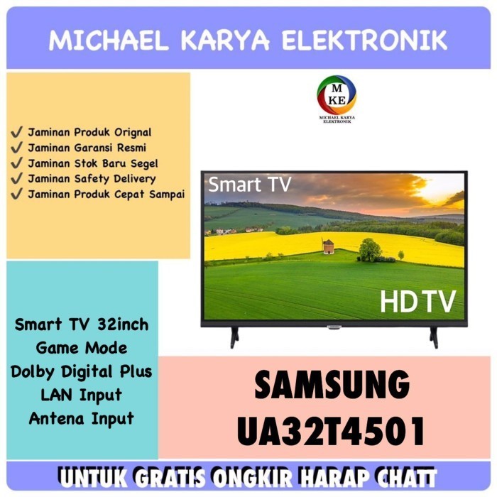 Promo Tv Samsung 32 Inch Ua32T4501 Smart Tv Digital Samsung 32T4501 .