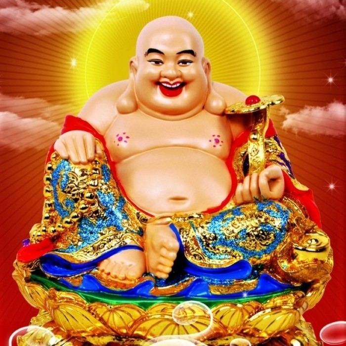 Repro Digital Lukisan Gambar Buddha Maitreya Dewa Konghucu Buddhist
