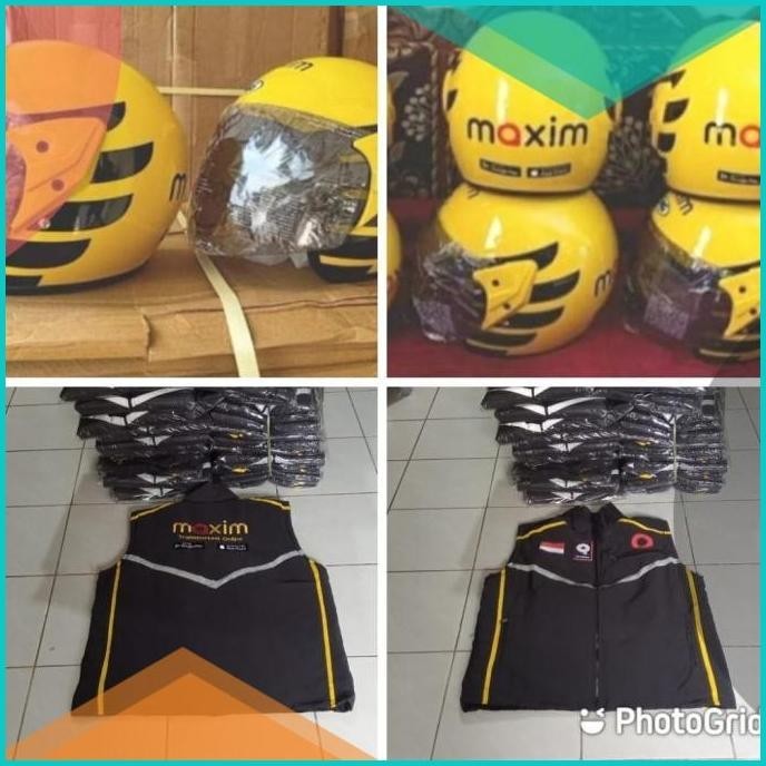 PROMO ATRIBUT DRIVER MAXIM HELM & ROMPI MAXIM TERBARU 19F3B2024 perkak