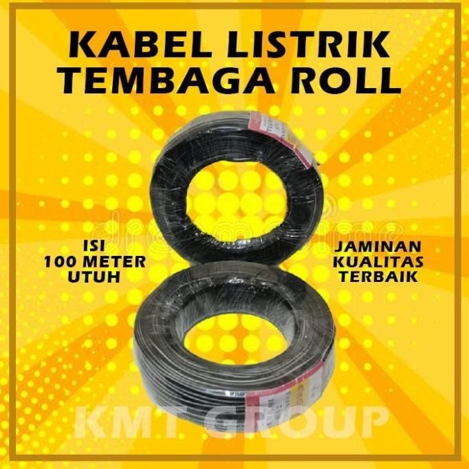 Ready Kabel Listrik Ganda Serabut Isi-100Meter/1 Roll