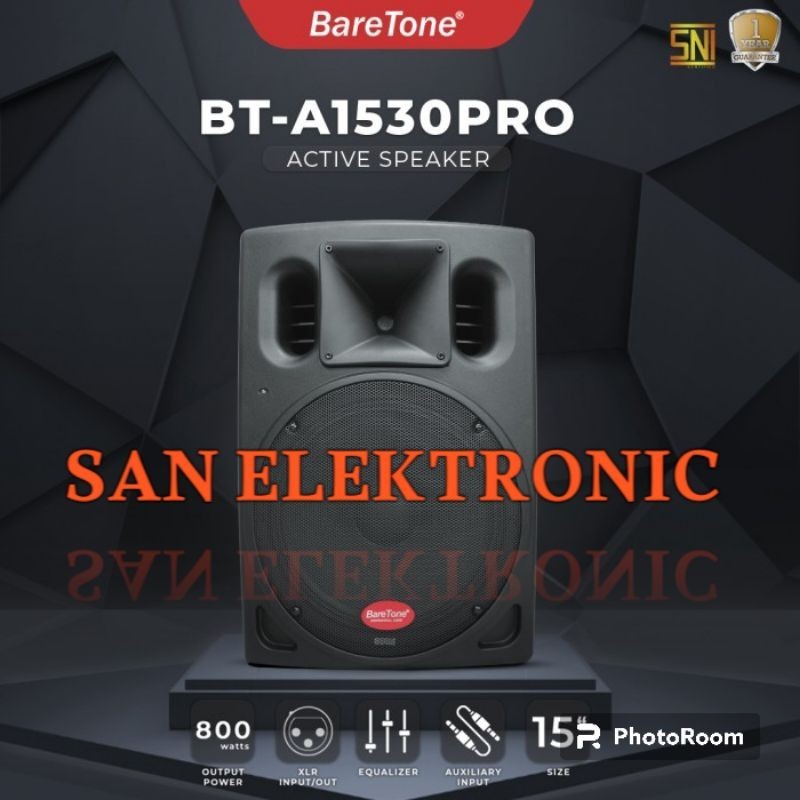 Speaker Aktif BareTone BT A1530PRO - 15 Inch 800 Watt BareTone BT A 1530PRO