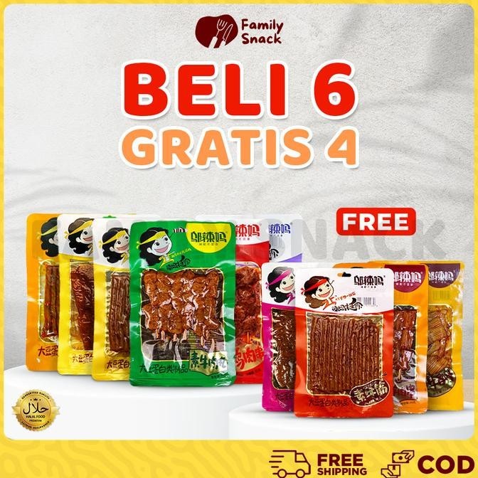

Latiao Family Snack - [HALAL] Buy 6 Get 4 Free | Wulama Latiao Bundle BKS88